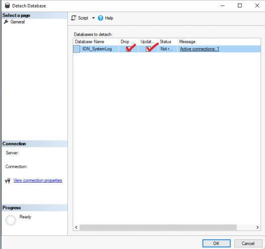 dropping database