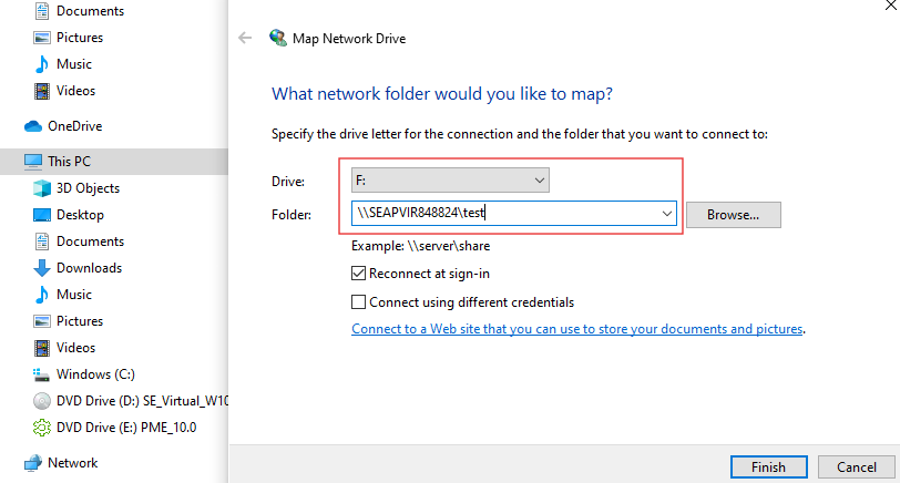 Map shared folder to drive letter Map shared folder to drive letter