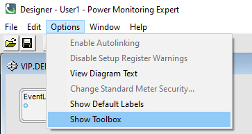 Show Toolbox in Designer