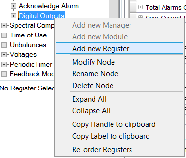 Add new register Device Type Editor