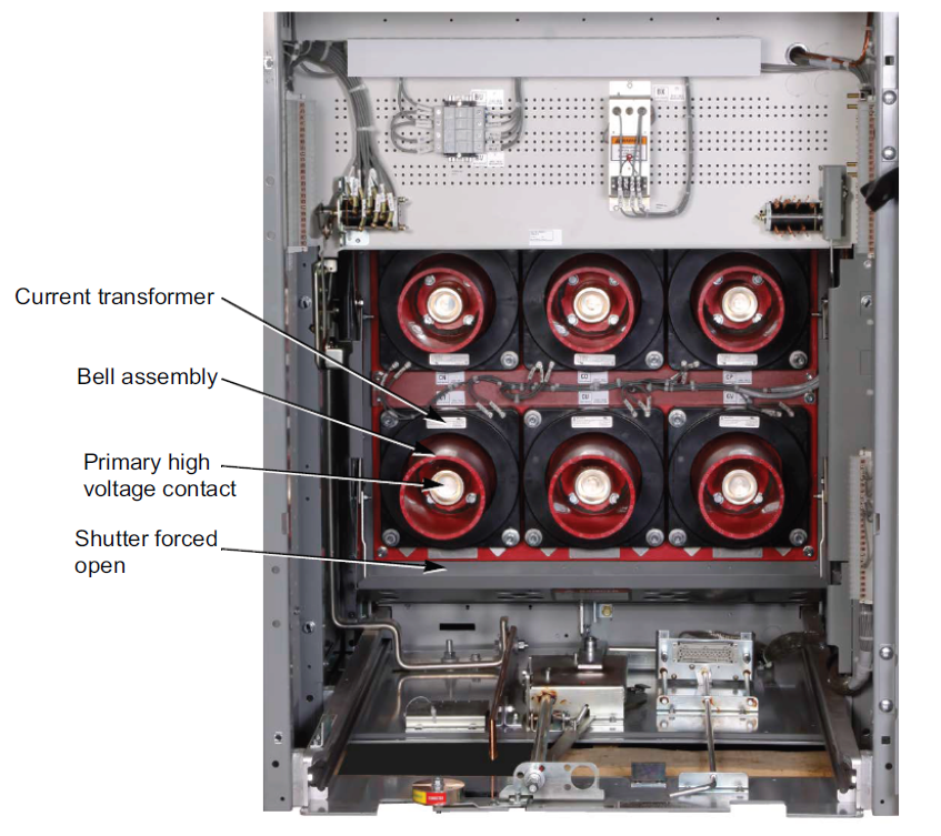 Circuit Breaker Section without Circuit Breaker-Shutter Forced Open