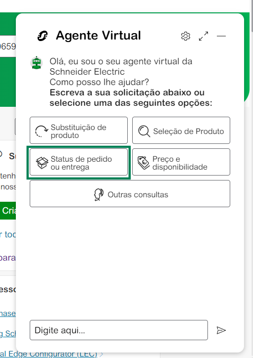 Agente Virtual em Pedidos