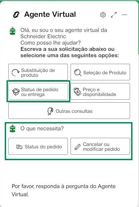 Opções Agente Virtual