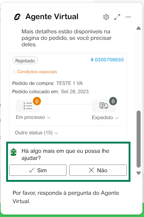 Fechar Atendimento Chat Agente Virtual