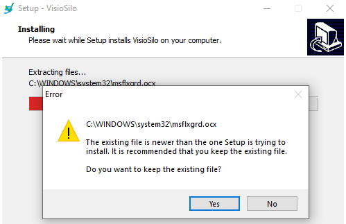 Visio Install Popup