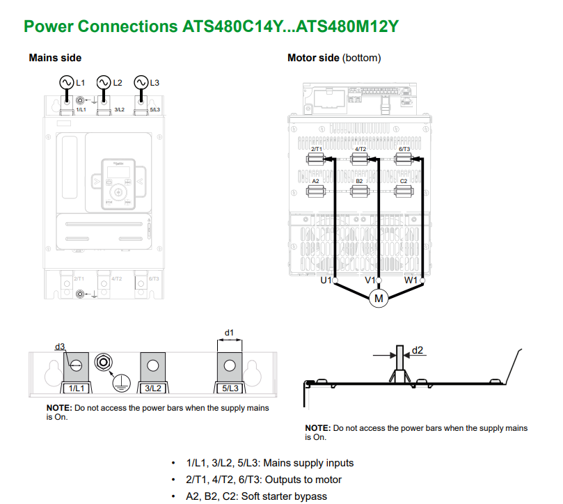 ATS480 motor wiring table B