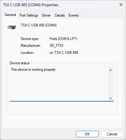 стан драйверу USB