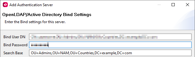 Data Center Expert search base DN example value