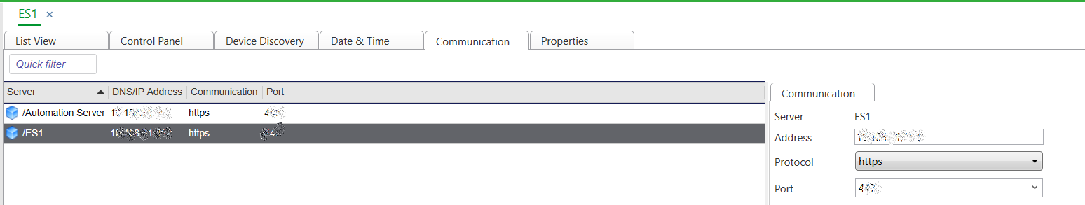 kommunikations inställningar