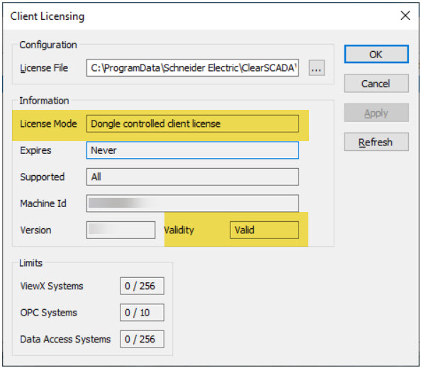 ConfigConnectionLicDongle