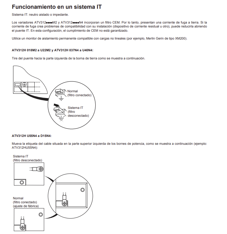 filtro CEM o RFI ATV312