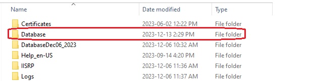 database folder 5