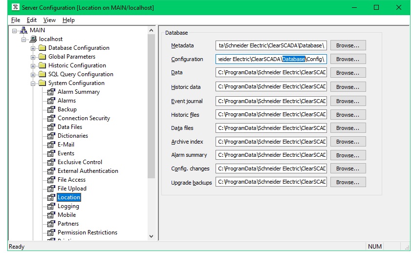 server configuration