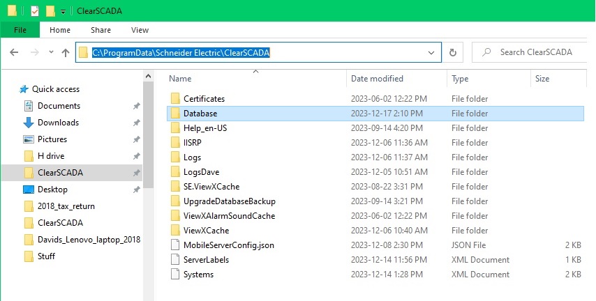 database location 2