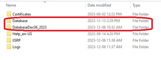 database files