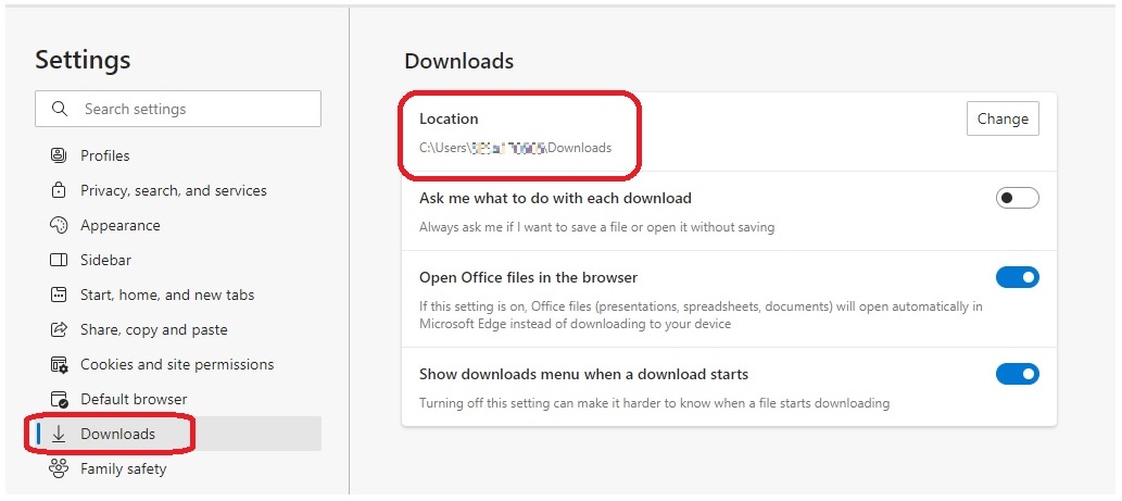 browser settings
