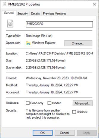 Blocked file