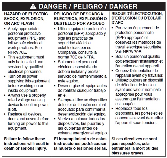 Danger label