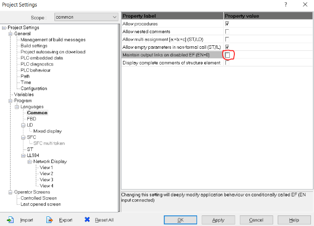 Project Settings