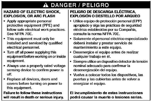 Danger label pic