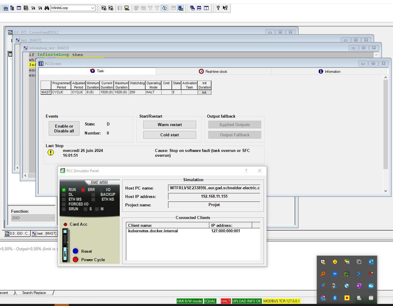 simulator example HALT