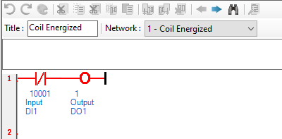 Output 1 appears energized