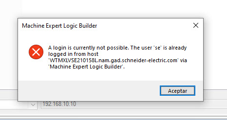 Error message