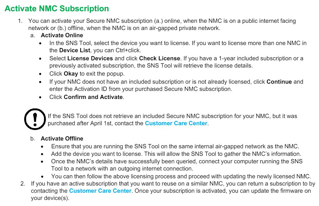 SNS Tool activation