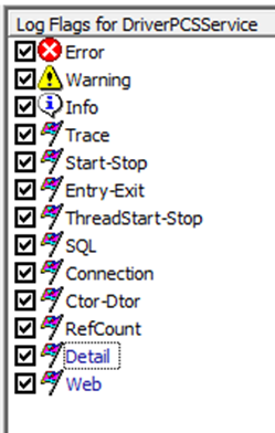 Click on the “DriverPCSService” and enable all the flags: