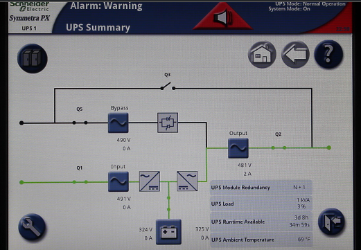 UPS summary screen
