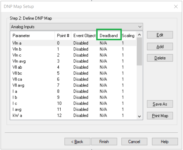 DNP 3 with Deadband viewable DNP 3 with Deadband viewable