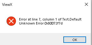 Error Code 0x80072f7d