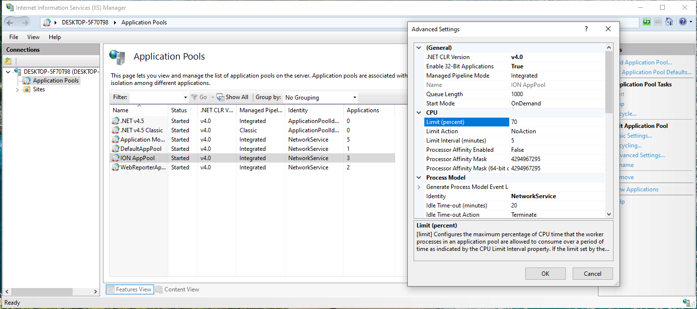 application pools