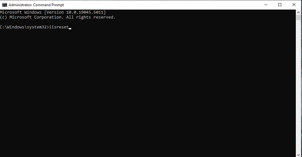 iisreset