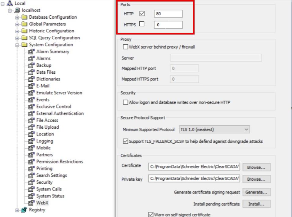 WebX config