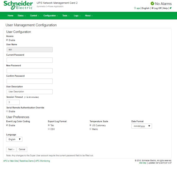 Here the details to change on the selected user will be displayed