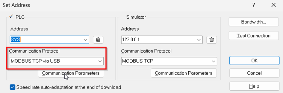 Communication protocol selection in ECE