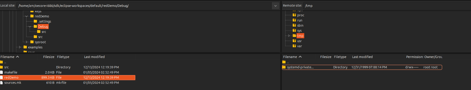 File transfer folders