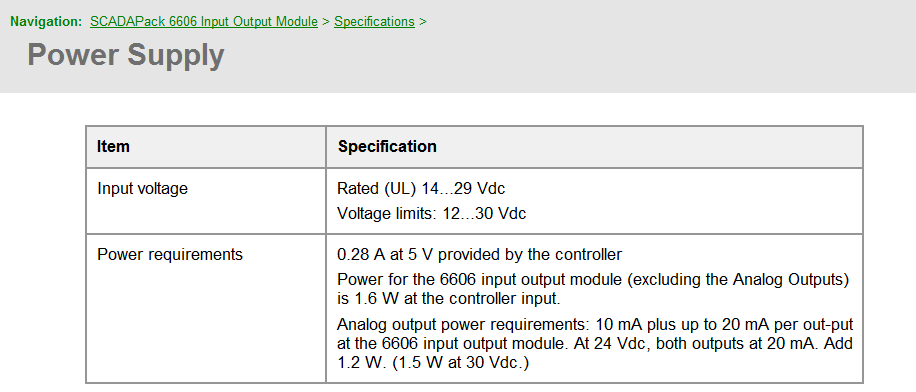 6606 IO power supply