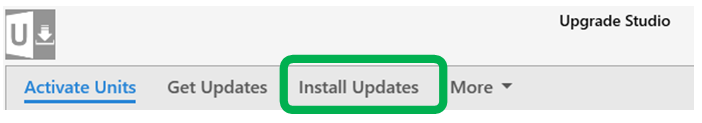 Install updates tab