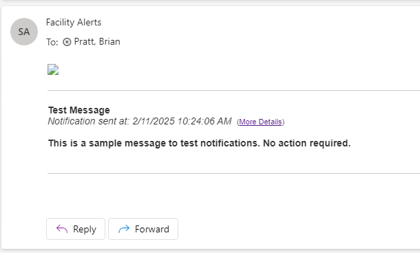 Broken image icon when receiving notification email