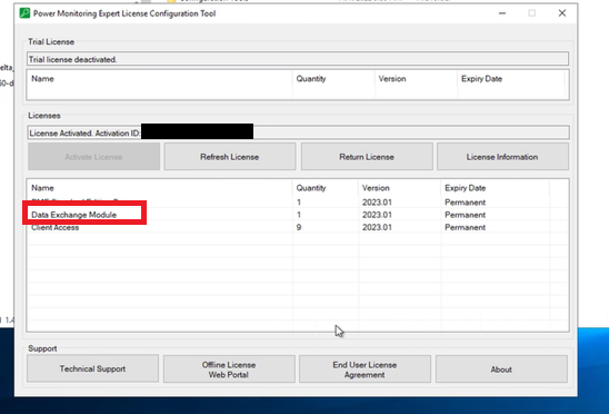 Data exchange module