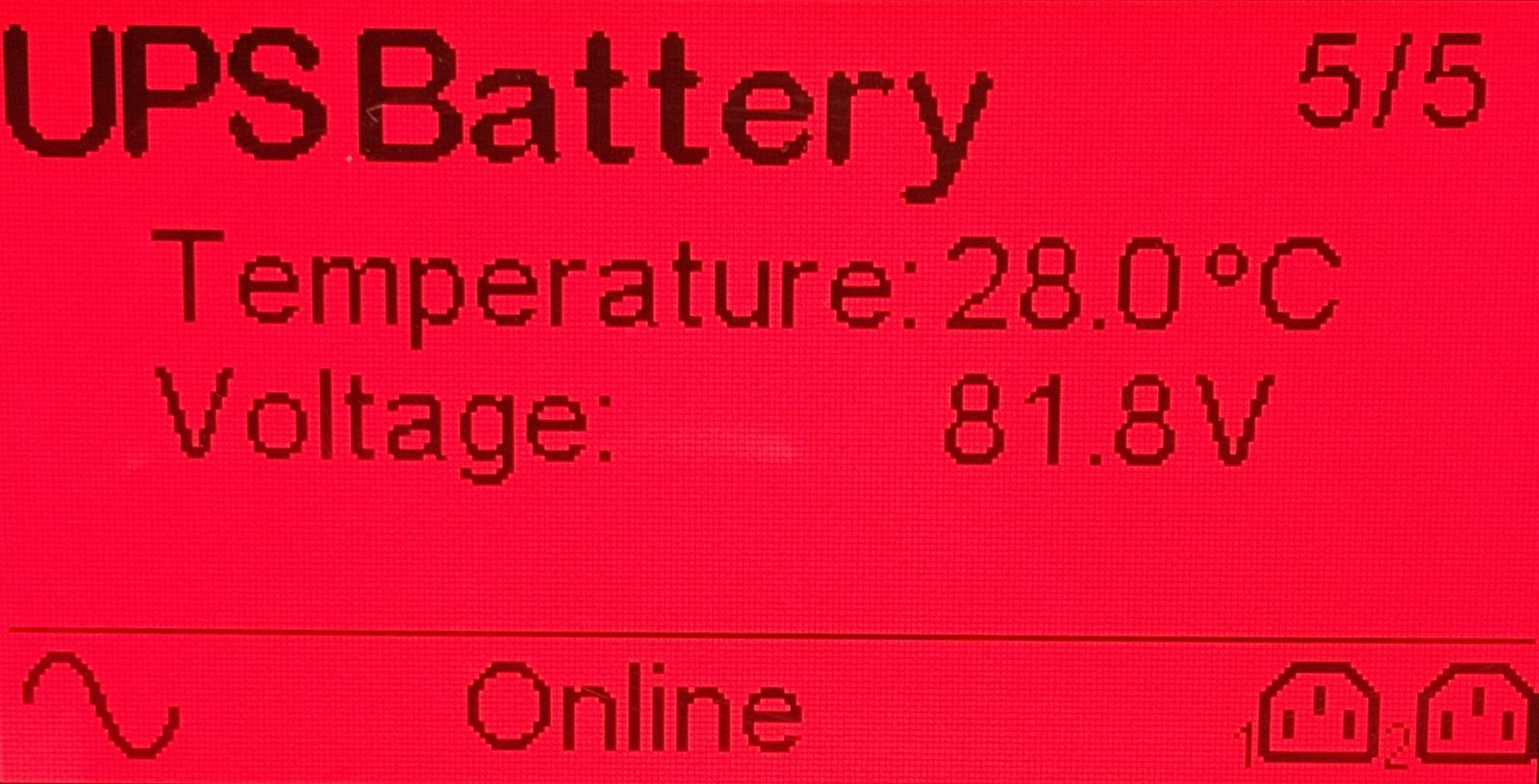 LCD battery voltage