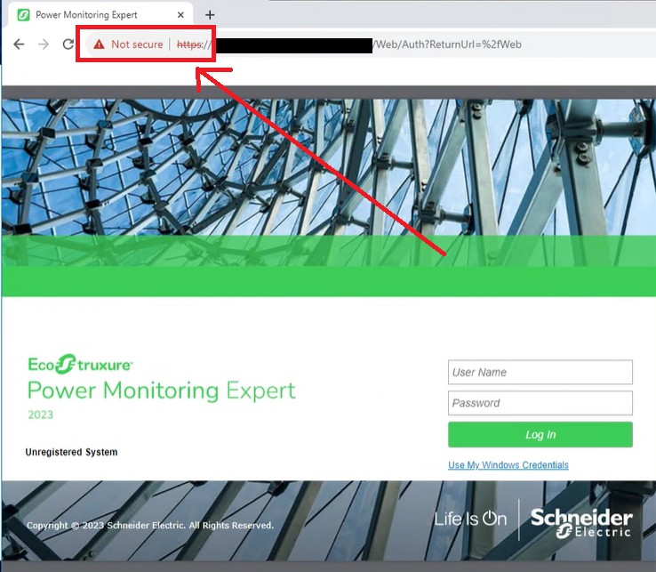 Not secure error