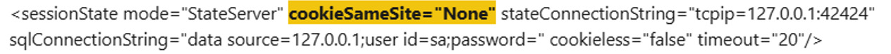 Delete cookieSameSite="None"