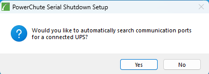 Auto-search for UPS