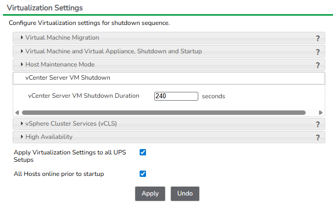 vCenter Server VM Shutdown