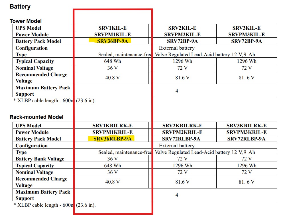 battery info
