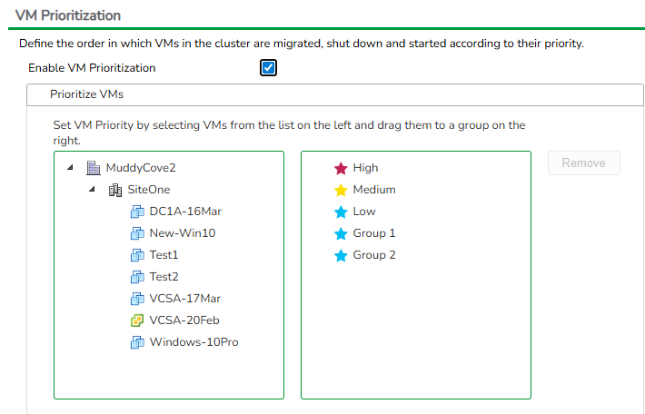 PowerChute UI not showing the resource pool VMs
