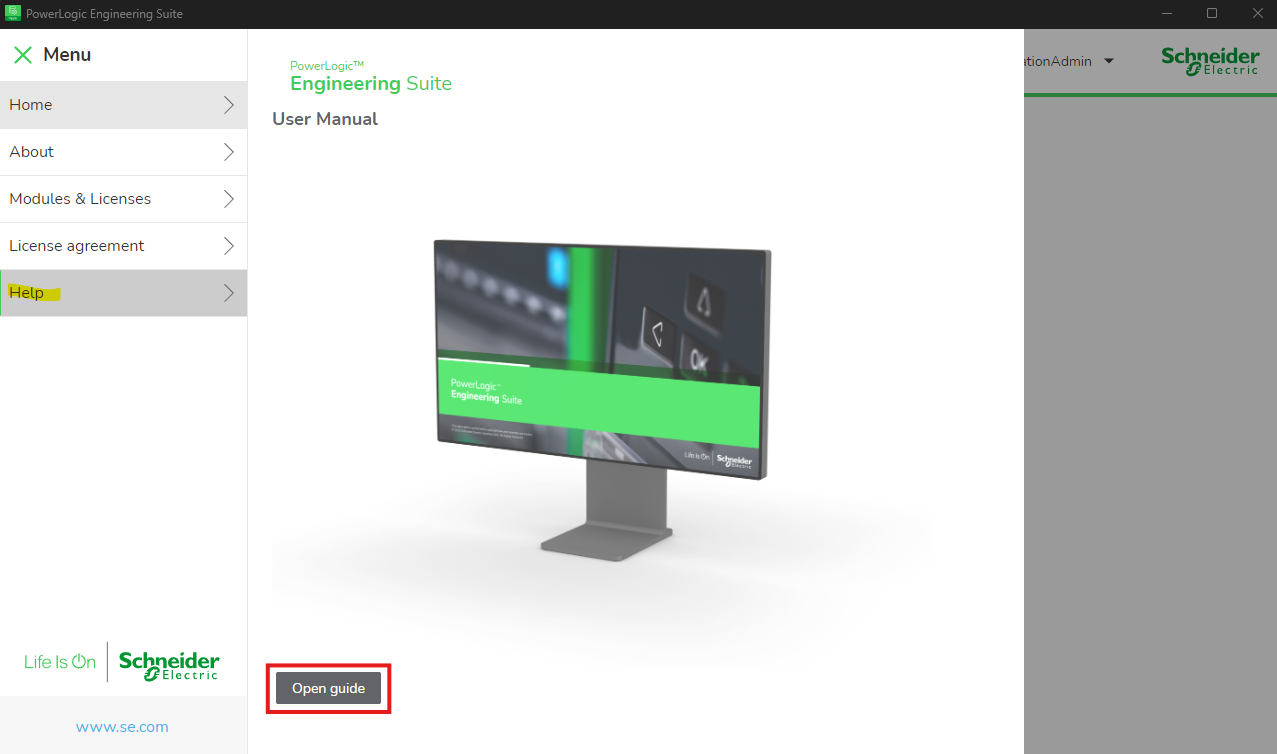 example main menu